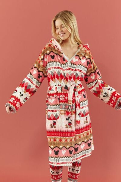 Disney Mickey & Minnie Fair Isle Pajama Robe | Forever 21 | Forever 21 (US)