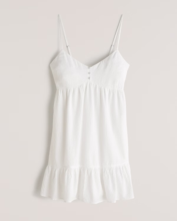 Women's Button-Through Mini Dress | Women's Dresses & Jumpsuits | Abercrombie.com | Abercrombie & Fitch (US)