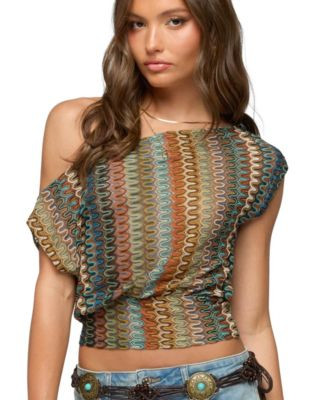 Women's Taniya Off Shoulder Zigzag Top | Macy's