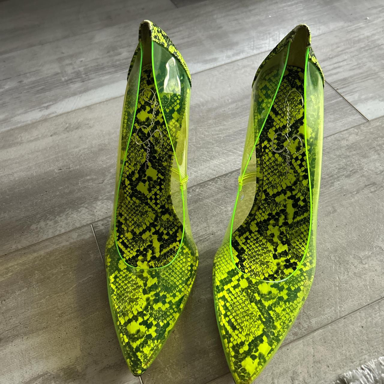 Jessica Simpson Women's Pumps - Green/Yellow - US 9.5 | Depop US