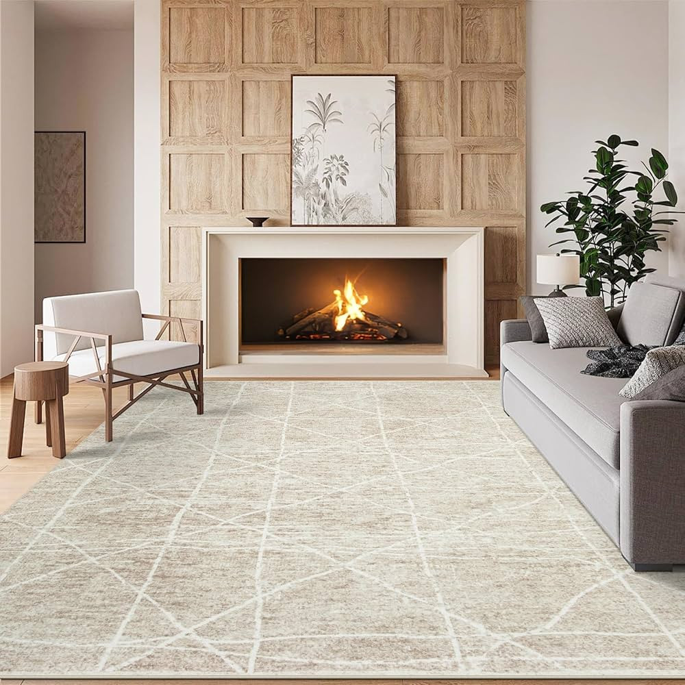 6x9 Area Rug Living Room Rugs: Washable Rugs Large Abstract Modern Non Slip Indoor Thin Low Pile ... | Amazon (US)