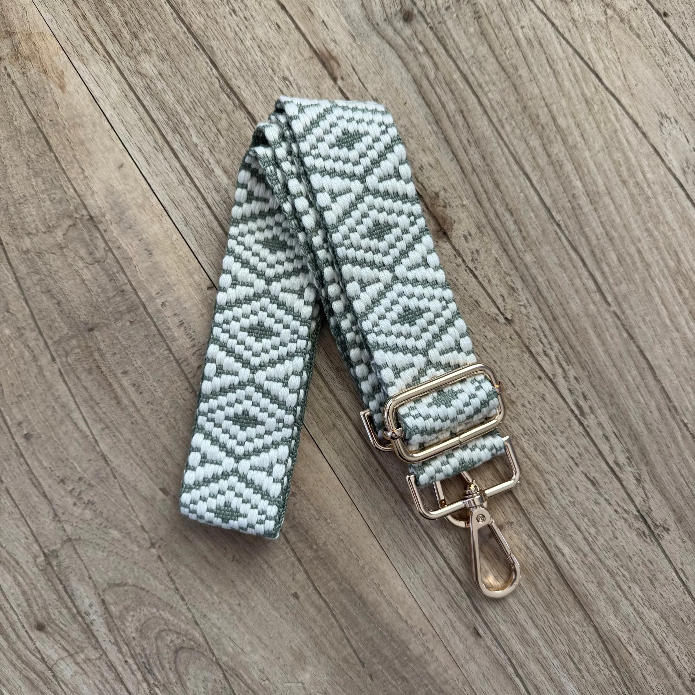 Sage Geo Crossbody Bag Strap | The Poppy Brand