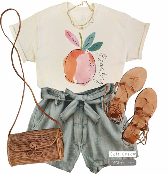 Peachy  Botanical Shirt Botanical T Flower T Gardener | Etsy | Etsy (US)