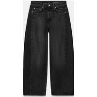 Zara - Zw Collection Mid-Rise Relaxed Ankle Jeans - Black - 31 (Ca 12) - Woman | Zara Canada