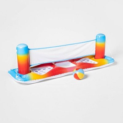 2-in-1 Pool Volleyball and Pong Set Rainbow - Sun Squad™ | Target
