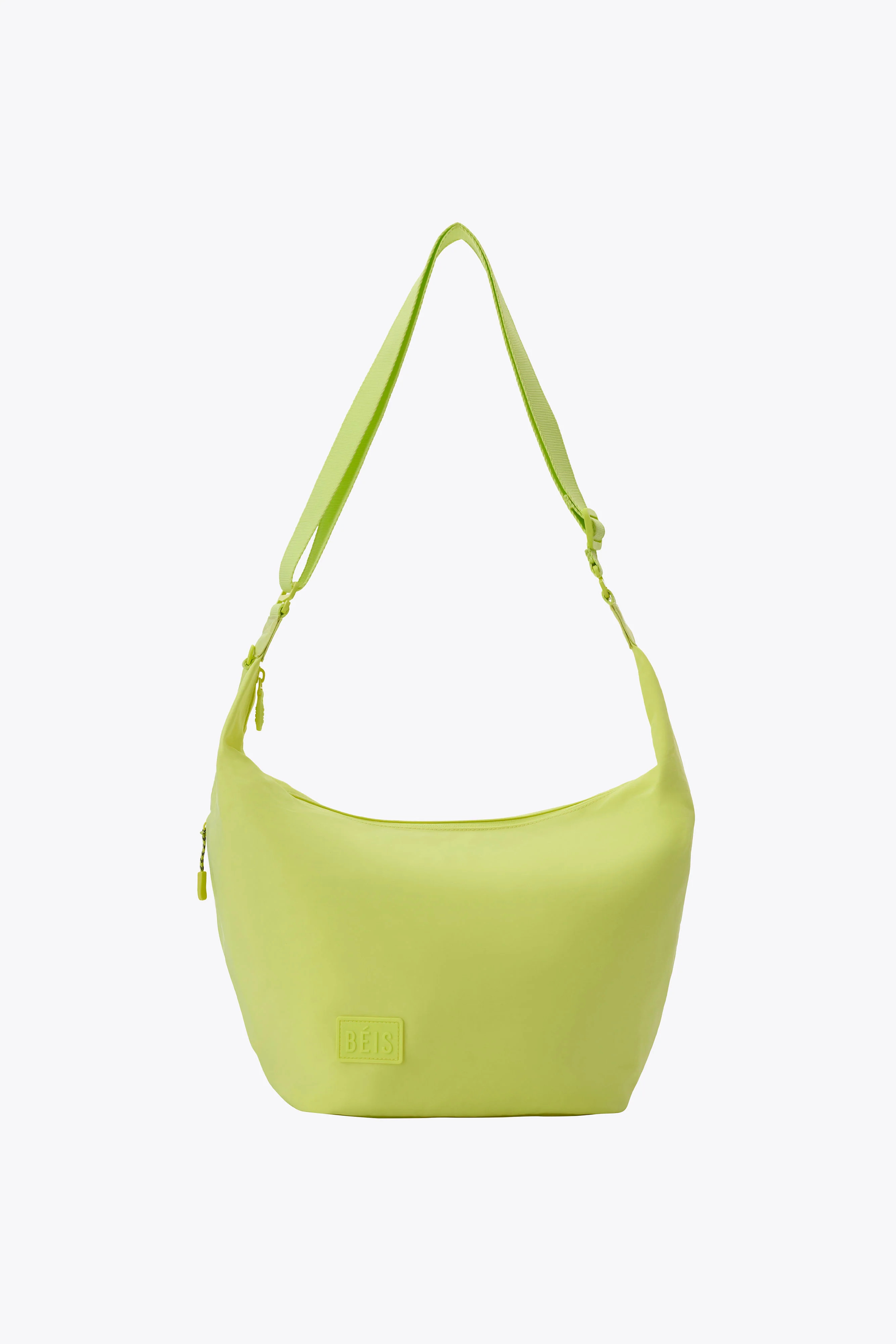 BÉIS ‘The Crescent Catchall’ in Limone - Neon Crescent Crossbody & Catchall Bag | BEIS