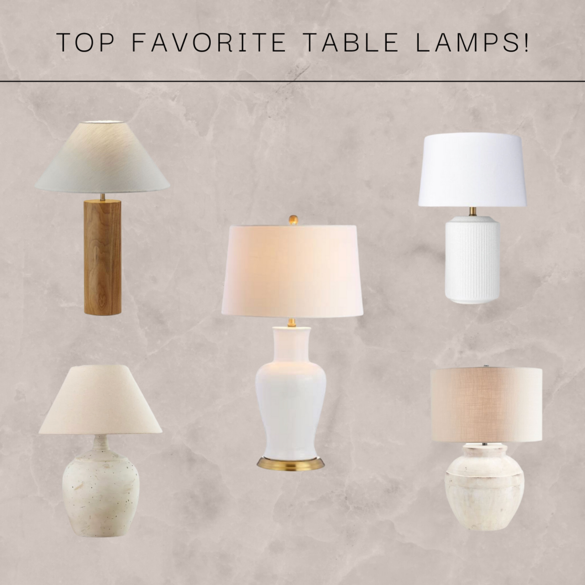 Current favorite table lamps! 

#LTKFind #LTKfamily #LTKSeasonal
