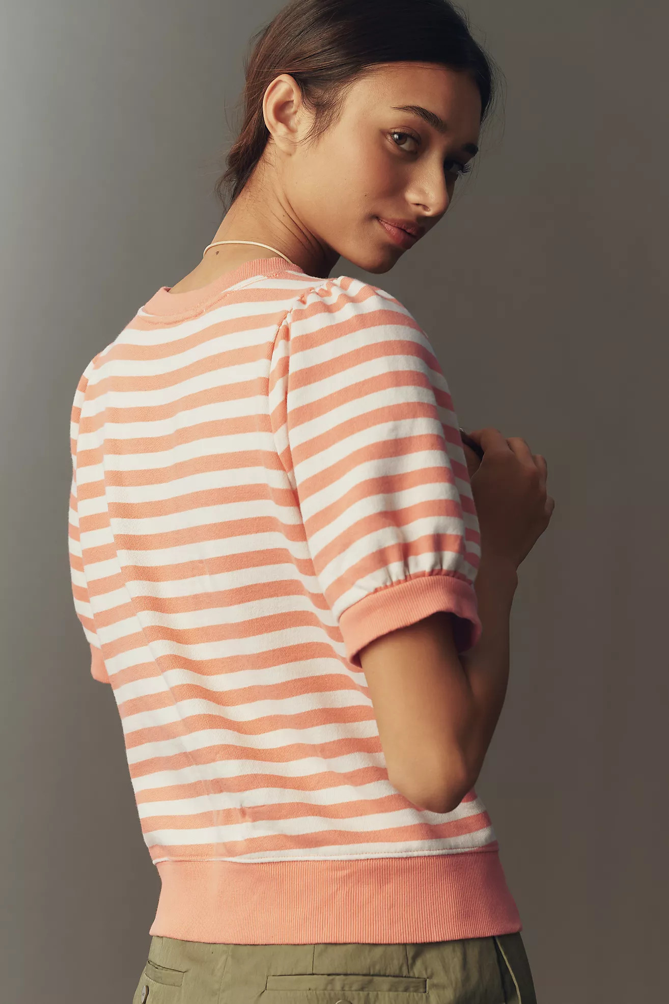 Maeve Puff-Sleeve Sweatshirt Tee | Anthropologie (US)