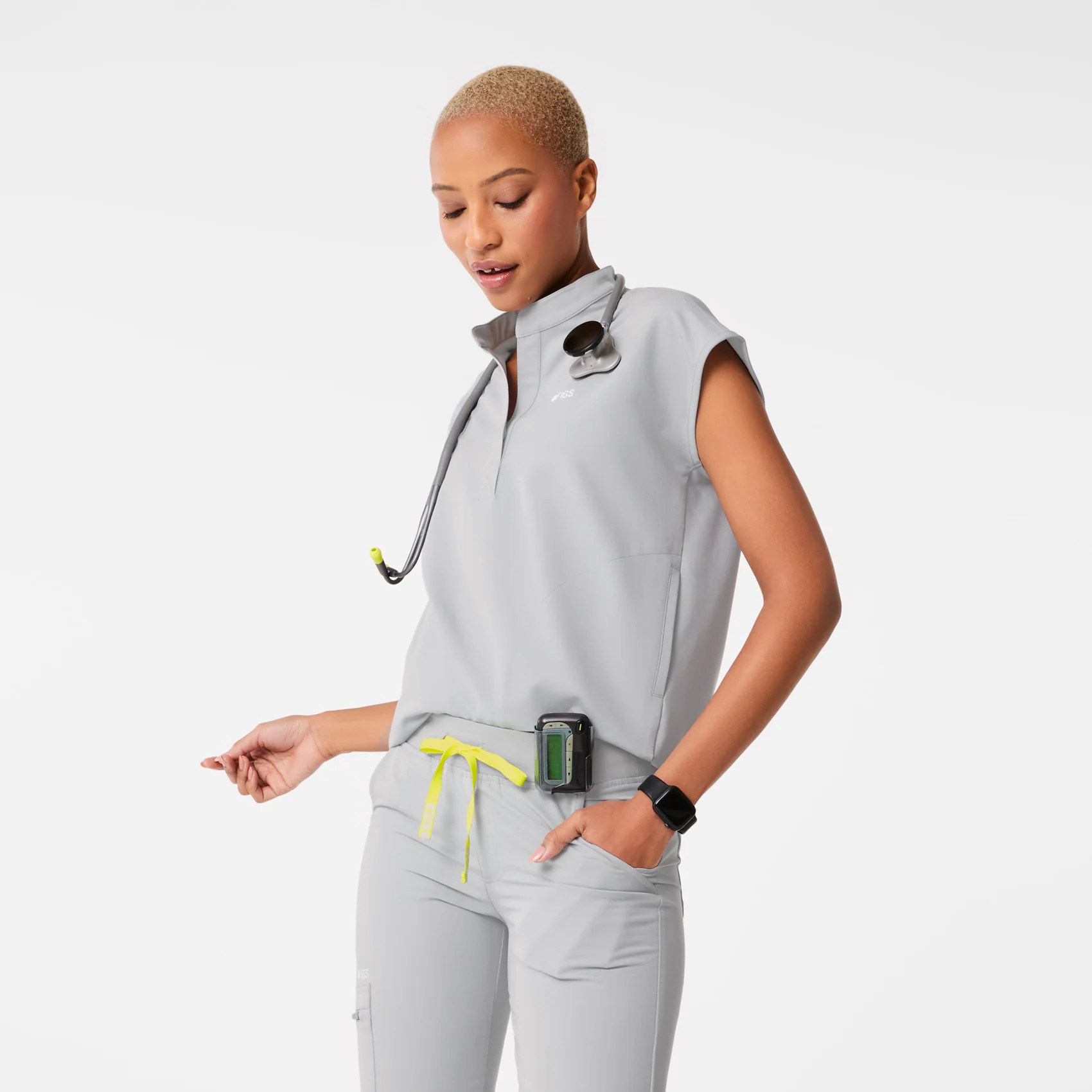 Women's Rafaela Oversized Scrub Top™ - Silver Arrows · FIGS | FIGS