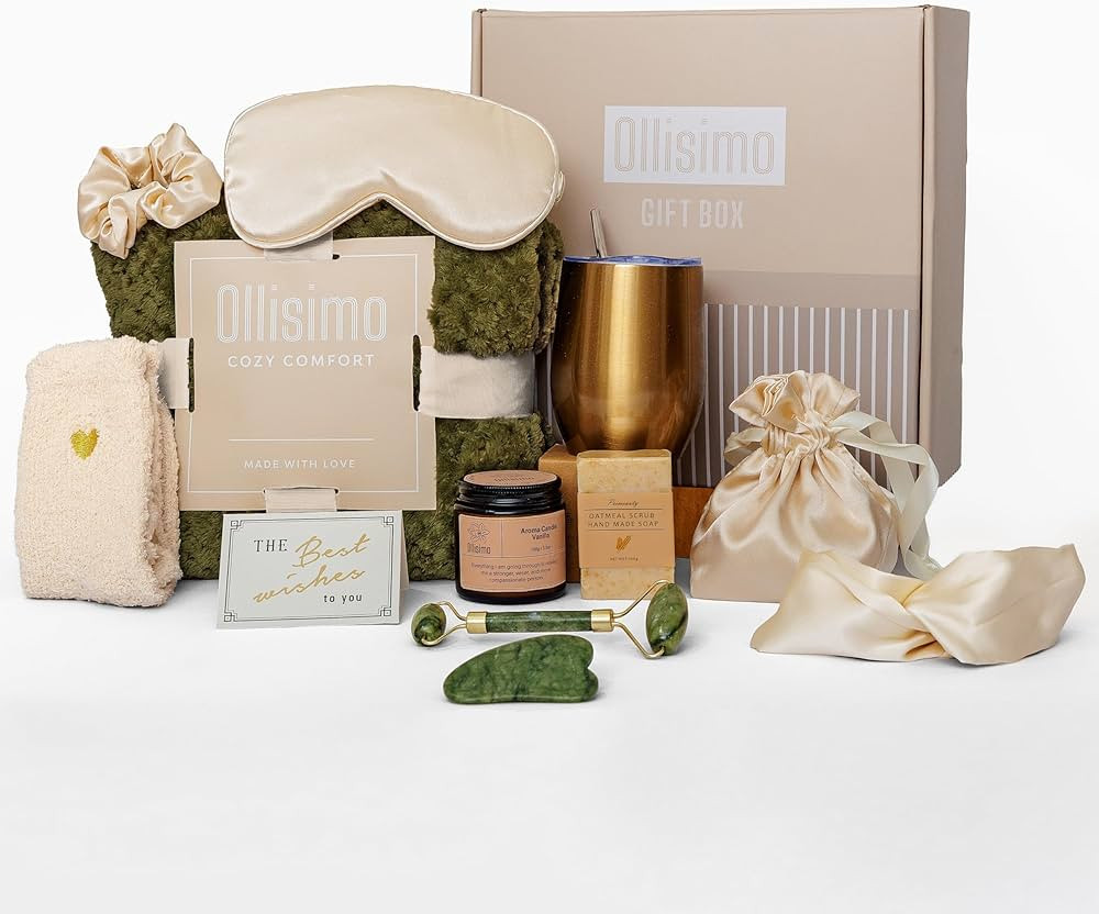 Luxury Gift Basket for Women – Spa Self Care Kit, Hug in a Box, Get Well Soon Package, Thinking... | Amazon (US)