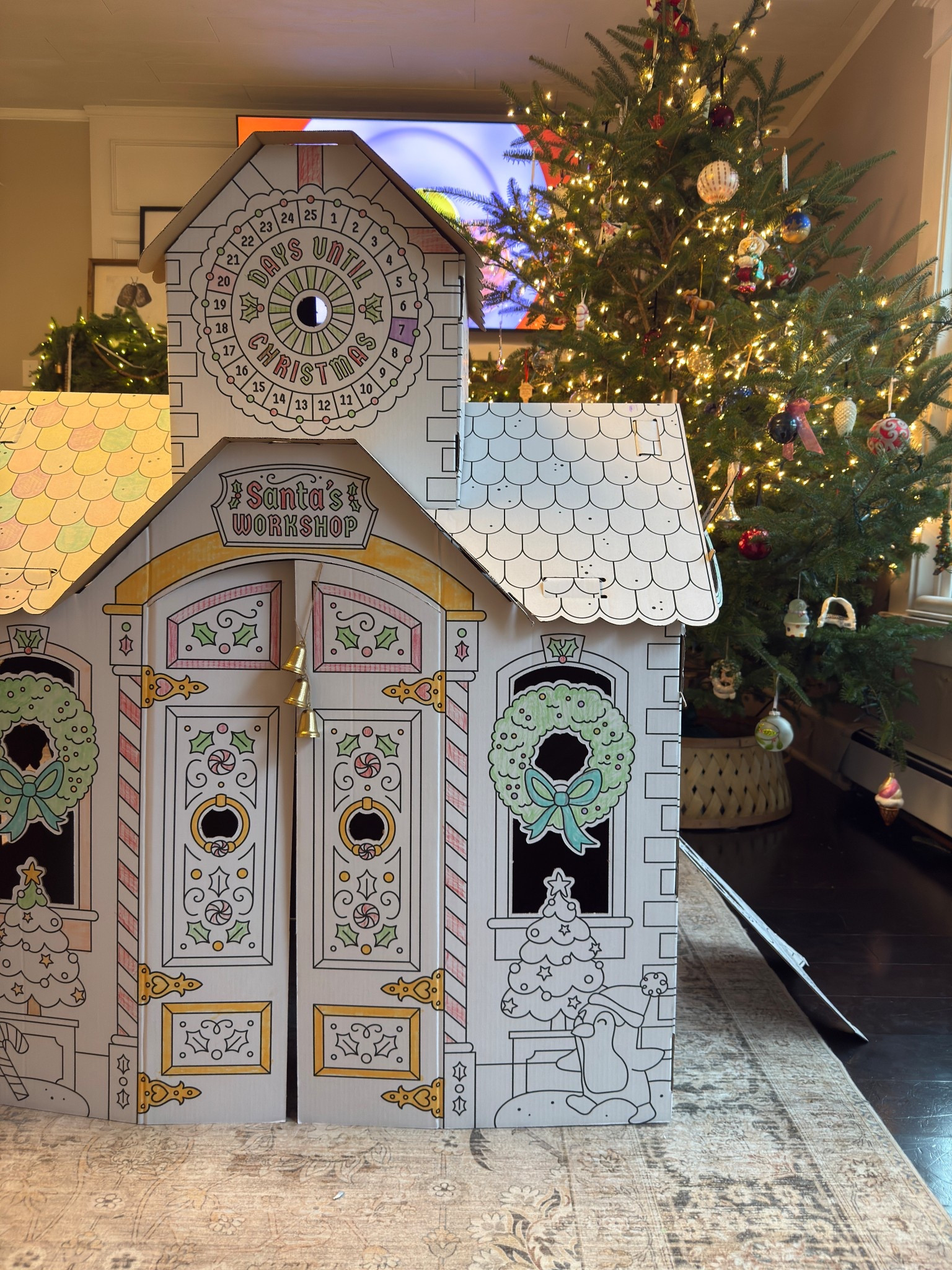 Cardboard Christmas Playhouse 🎄

#LTKKids #LTKSeasonal