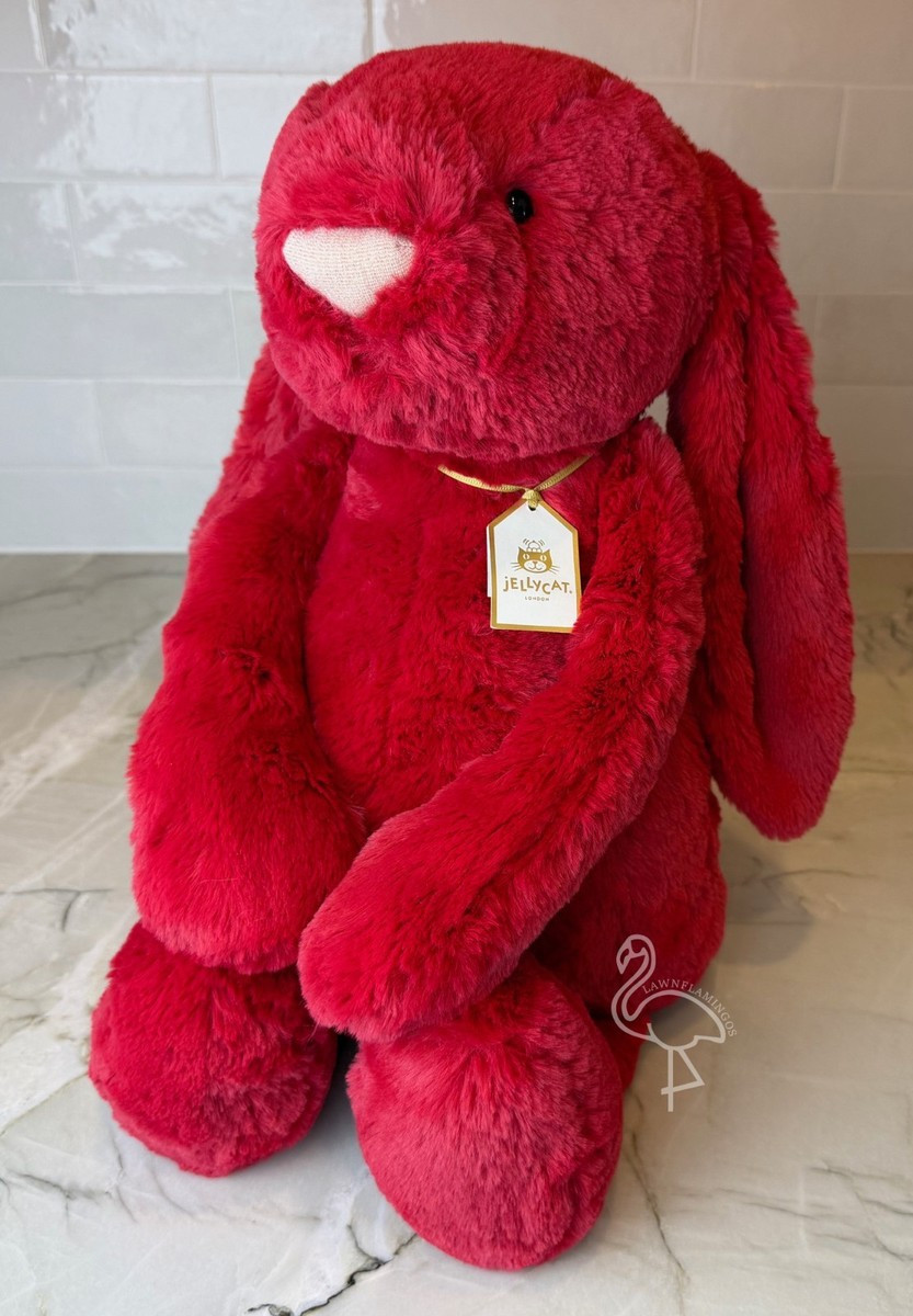 Jellycat HUGE Bashful Luxe Bunny Scarlett - NWT New w Tags BIG Red - Authentic | eBay US