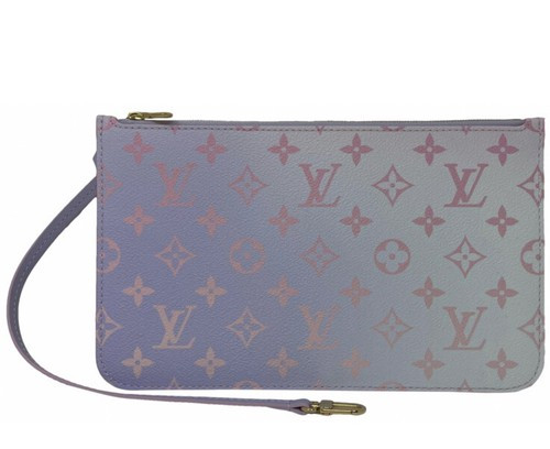 LOUIS VUITTON Neverfull Monogram Canvas Pochette Wristlet Pouch Sunrise Pastel | eBay US