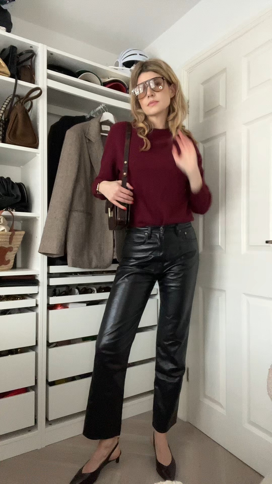 Cashmere jumper, leather trousers, slingback shoes, Sezane bag, suede bag, lace dress, suede jacket 

#LTKeurope #LTKstyletip #LTKwinter