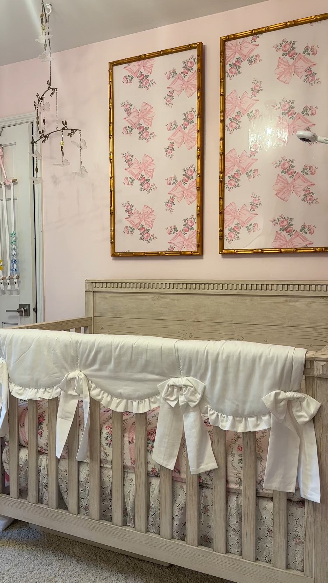 Baby girl crib details! Linking our bedding and wall art as well. 

Baby girl room / baby girl nursery / nursery decor / pink nursery decor / pink baby room / pink girls room / toddler girls room / Loveshackfancy nursery / Loveshackfancy home / pottery barn kids nursery / pottery barn baby / girly nursery / pink nursery / baby crib / crib sheets / crib bedding / nursery art 

#LTKFindsUnder100 #LTKBaby