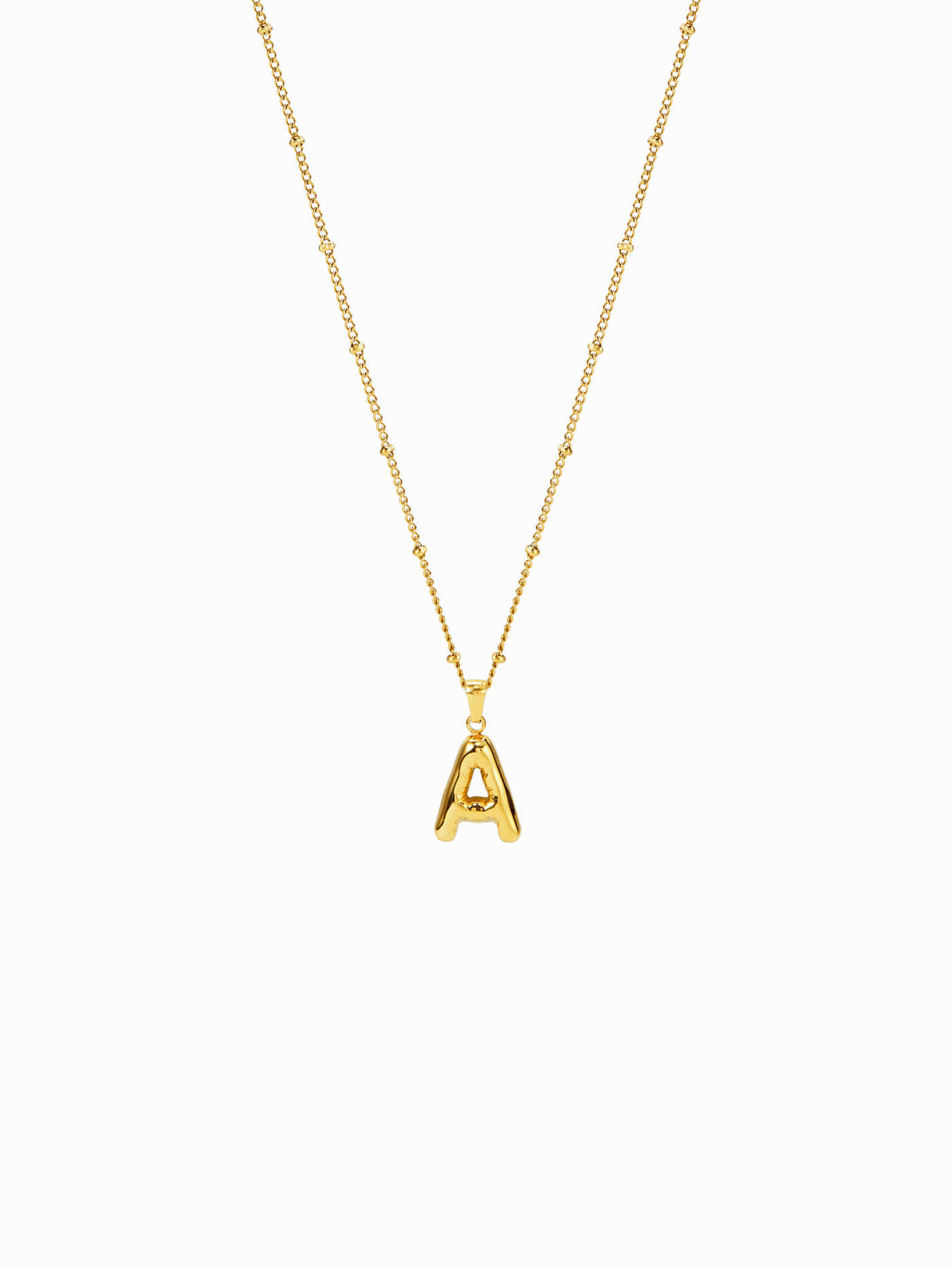LETTER PENDANT 18K GOLD PLATED STAINLESS STEEL NECKLACE | Cider
