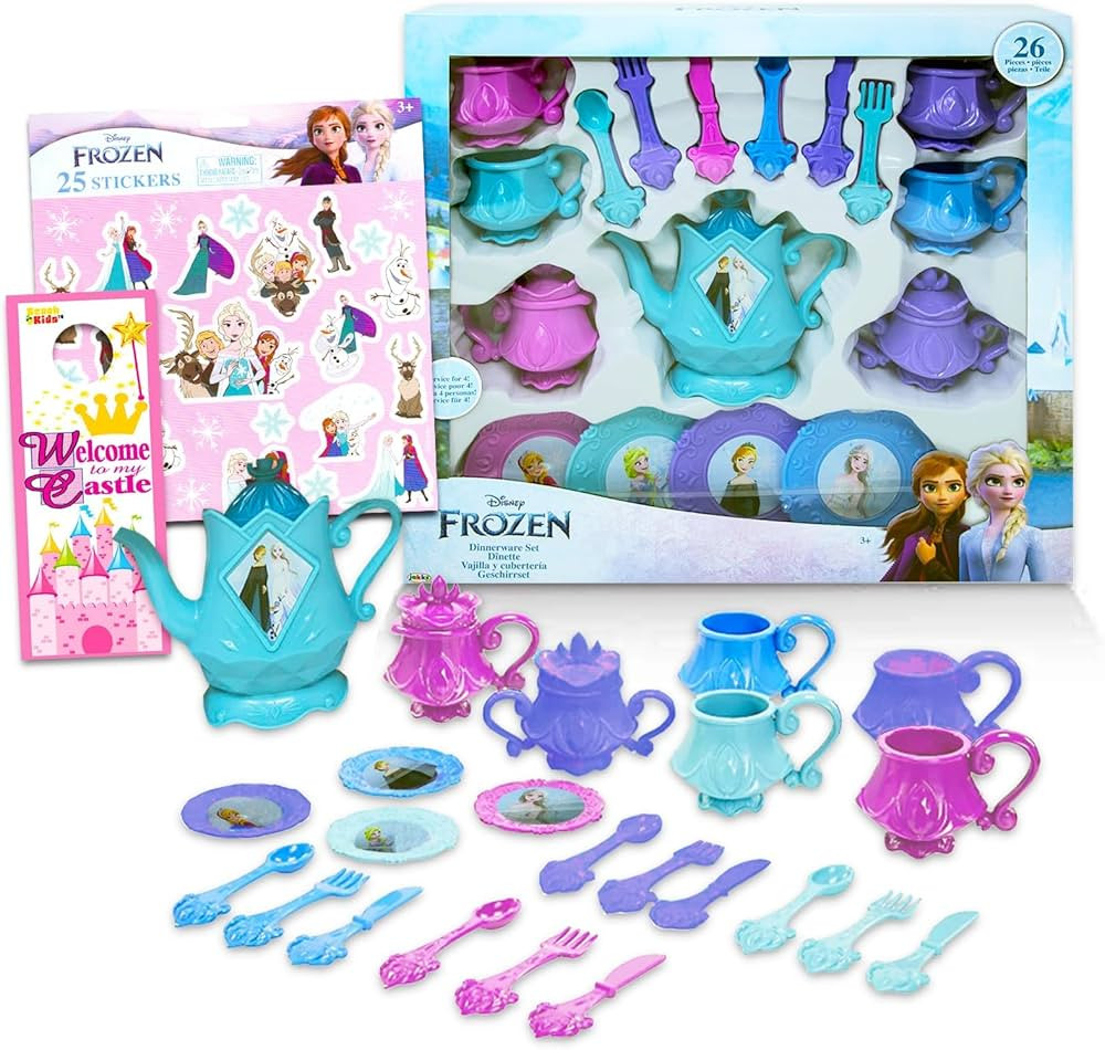 Classic Disney Frozen Tea Set Bundle ~ 26 Pc Frozen Tea Party Decorations, Cups, Tea Pot, Featuri... | Amazon (US)