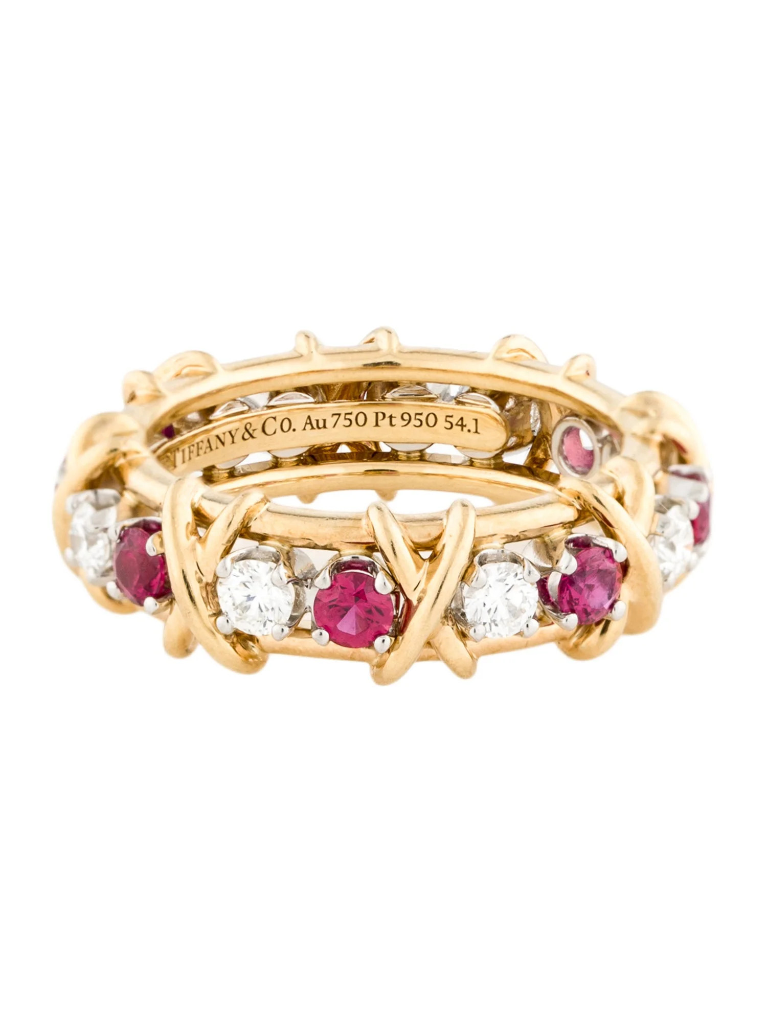 Ruby & Diamond Sixteen Stone Ring | The RealReal