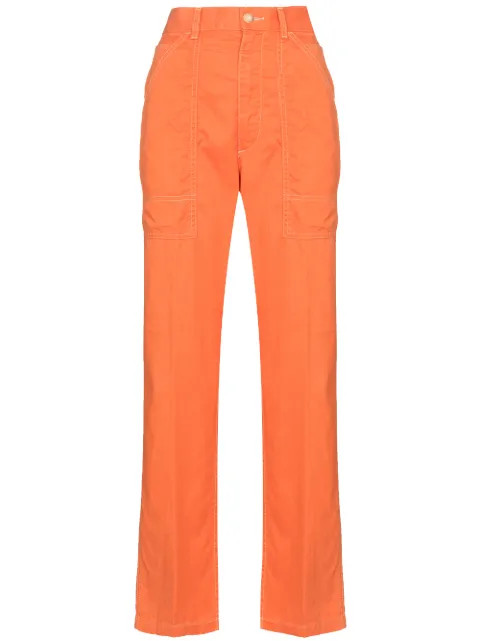 twill straight-leg utility trousers | Farfetch (AU)