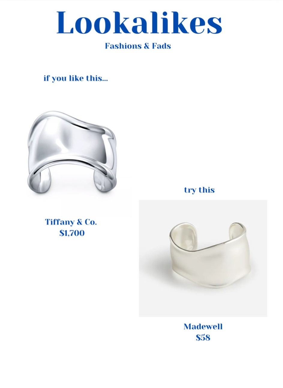 A wayy more affordable dupe of the Tiffany cuff!
 
 
Silver bangle
silver cuff
silver bracelet
tiffany and co
tiffany & co
bone cuff
silver bone cuff
madewell jewelry
madewell bracelet
designer dupe
designer lookalike

#LTKStyleTip