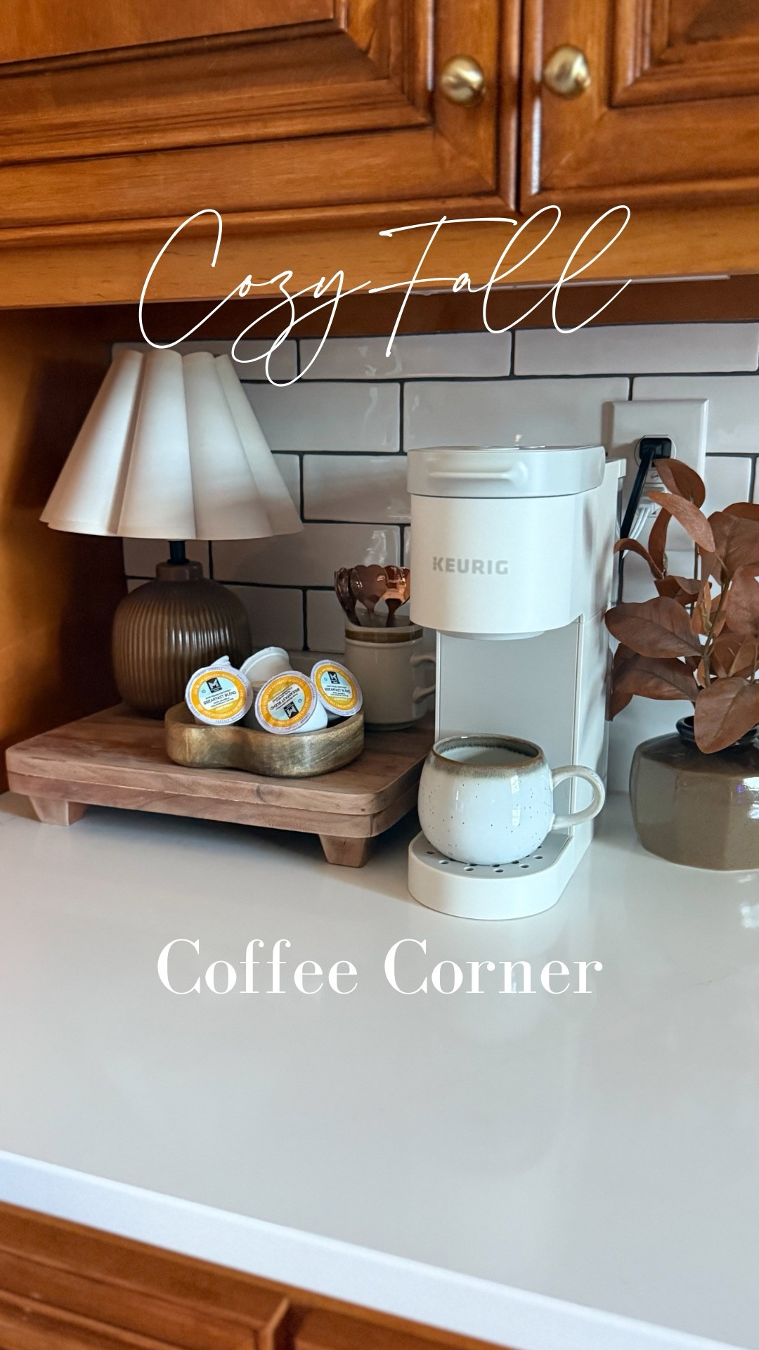 Added in a few fall touches to my coffee corner this week! 🍂🤎 It’s 61 degrees this morning which made that coffee hit a little different! 

#LTKHome #LTKSeasonal #LTKFindsUnder50