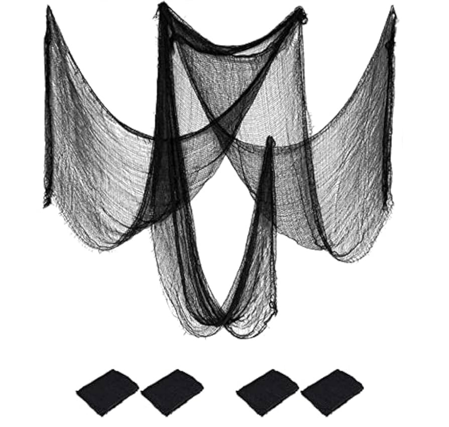 4 Pack Halloween Creepy Cloths, Scary Spooky Cloth Creepy Gauze, 30 x 120inch Freaky Loose Weave ... | Amazon (US)