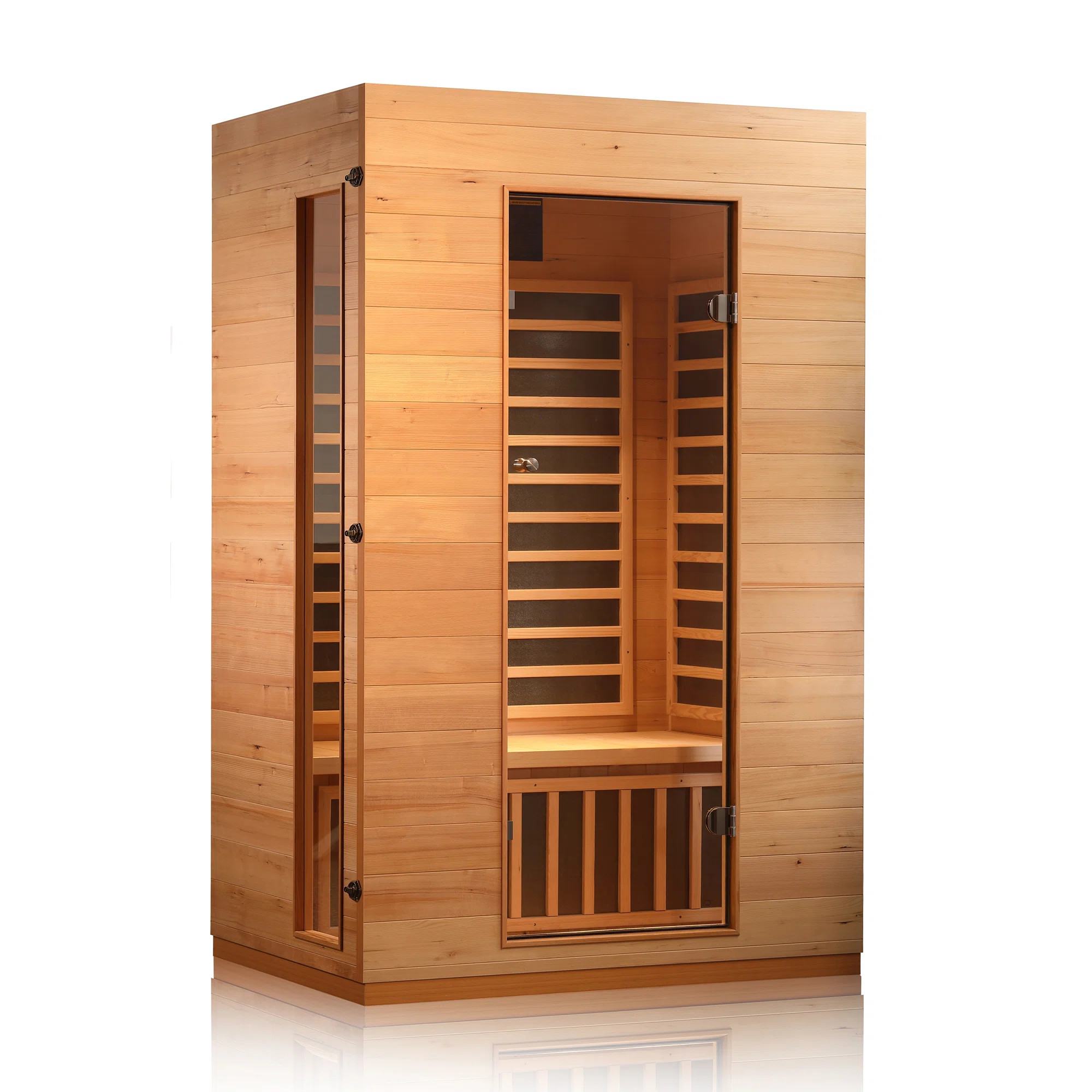 Hongyuan 2-Person Indoor low EMF FAR Infrared Sauna in Hemlock | Wayfair North America