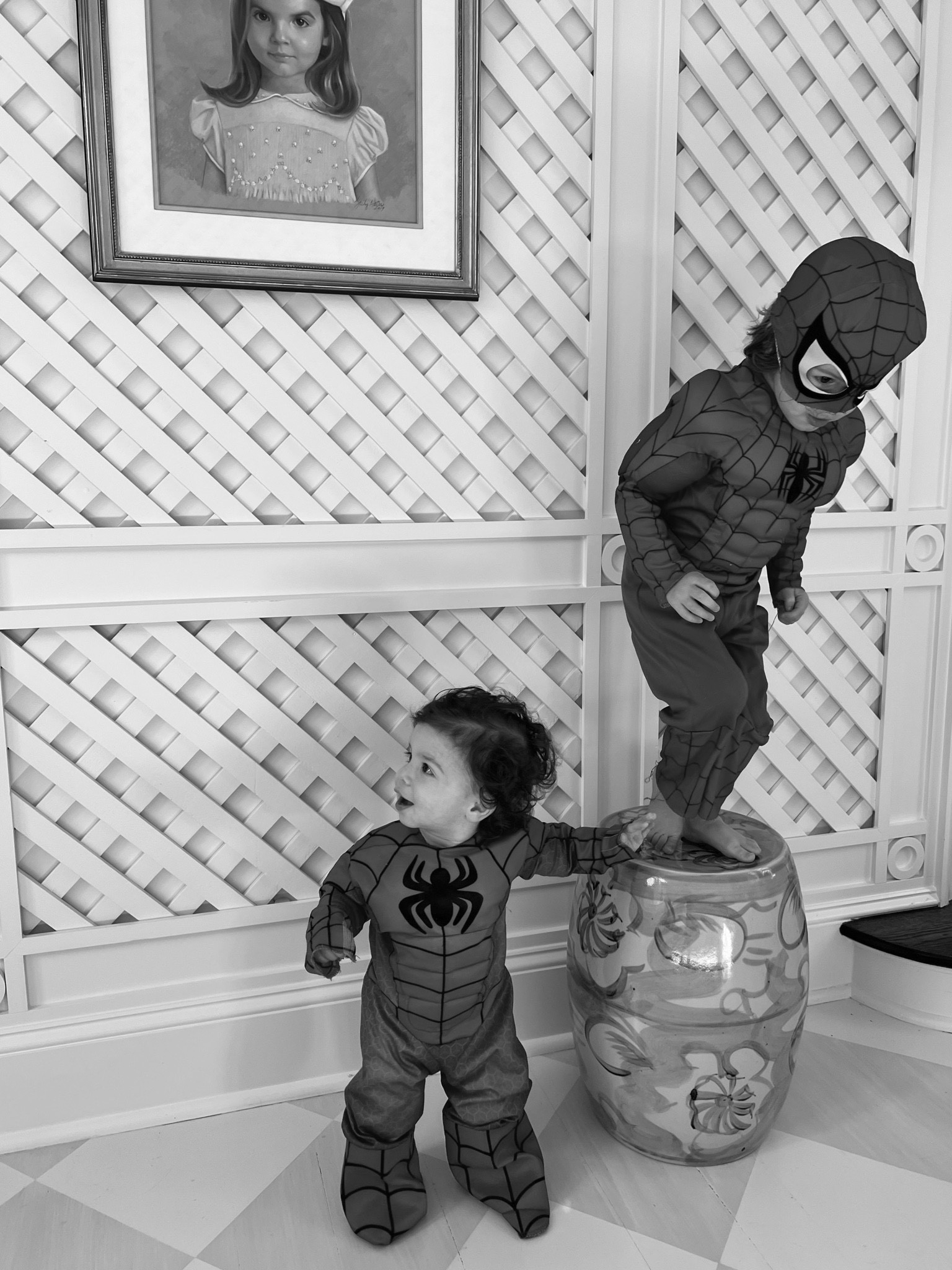 The cutest Spiderman costumes! Loved this one for the boys!