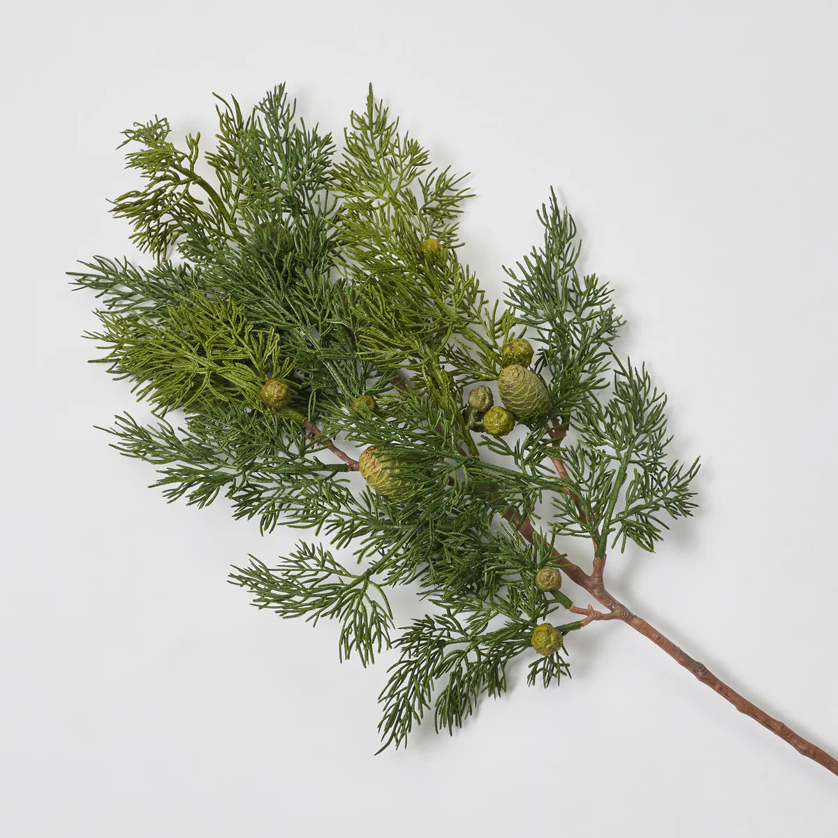 Real Touch Green Cedar & Pinecone Christmas Faux Greenery Branch -28" | Darby Creek Trading