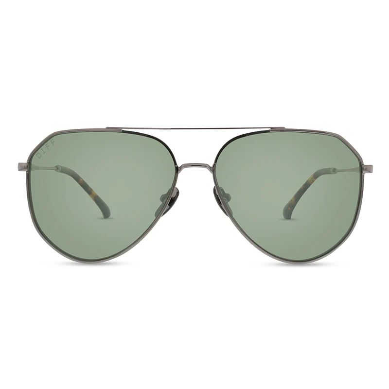 DASH - LIGHT GUNMETAL + GREEN + POLARIZED | DIFF Eyewear