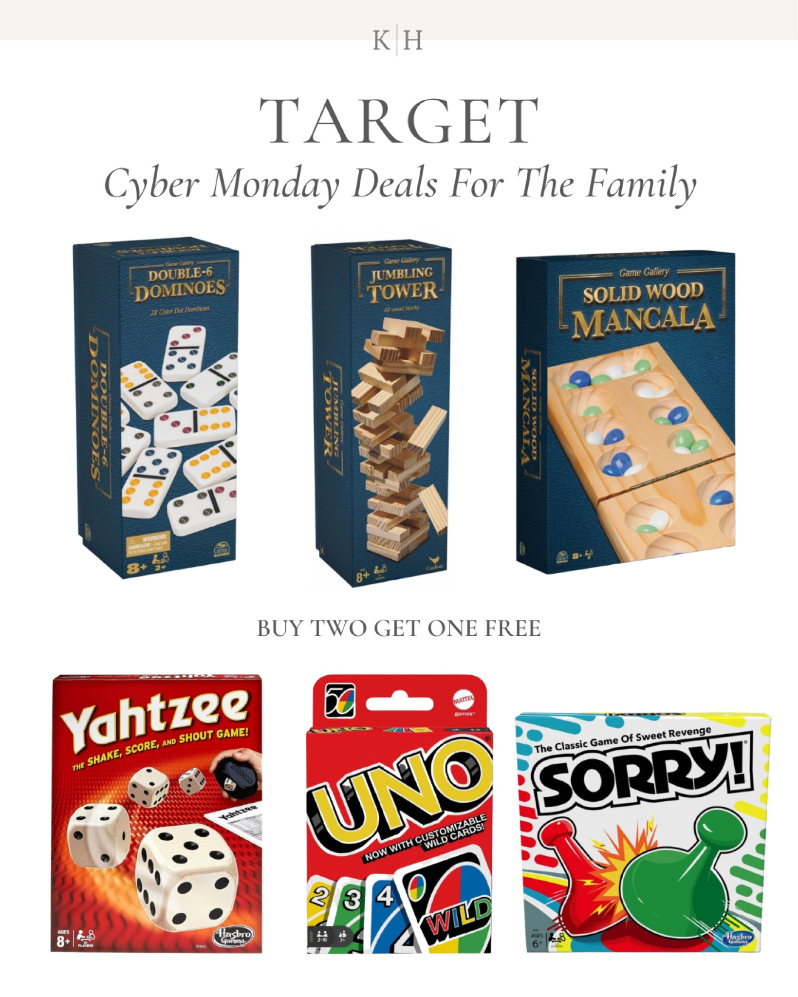Family game nights are always happening in our house! Today at Target games are buy two get one free! 

#target #games #family #cybermonday #giftguide

#LTKsalealert #LTKfamily #LTKCyberweek