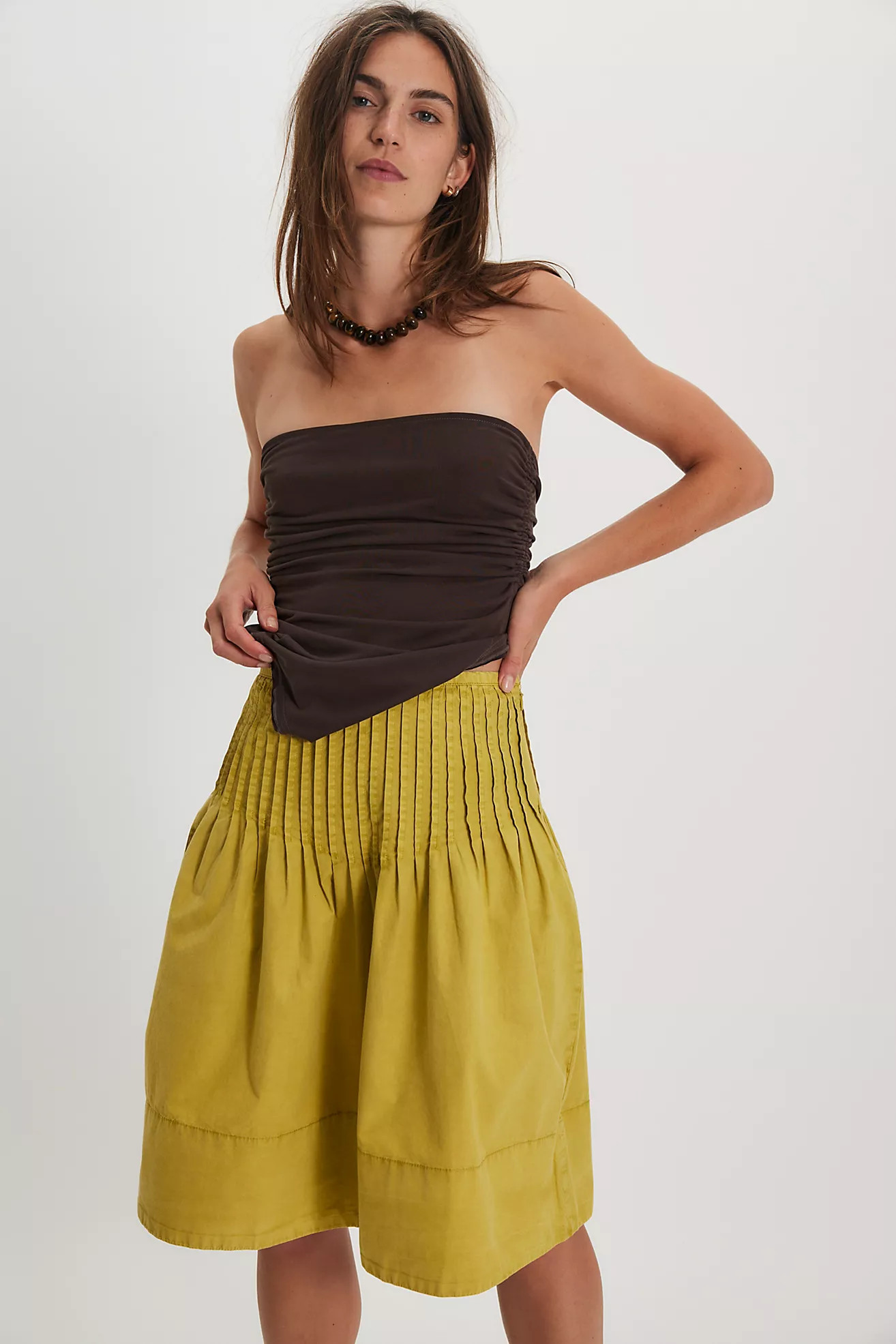 Peyton Pintuck Midi Skirt | Free People (Global - UK&FR Excluded)