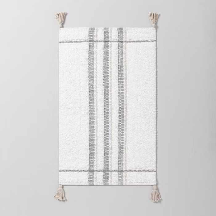 Bath Rug Bold Stripes Tonal Cream - Hearth & Hand™ with Magnolia | Target