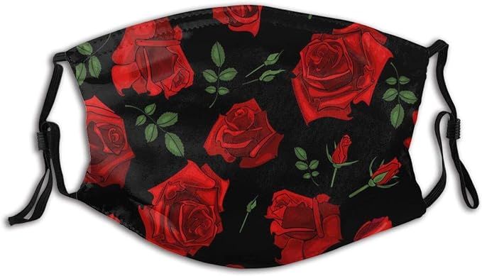 Beautiful Red Roses Reusable & Washable Anti Dust Balaclava Face Mask with 2 Filter Breathable fo... | Amazon (US)