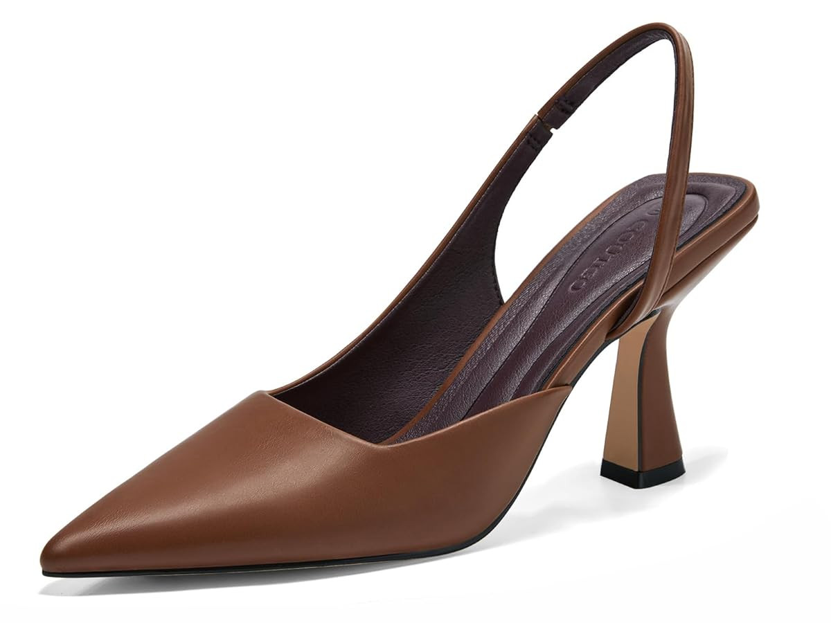 Coutgo Womens Slingback Stiletto High Heels Closed Pointed Toe Pumps D’Orsay Sexy Office Dress ... | Amazon (US)