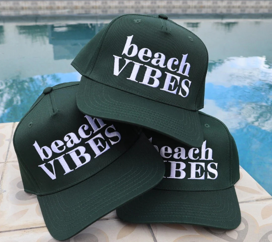 Beach Vibes Hat, Beach Hat, Snapback Hat, Embroidered Beach Hat - Etsy | Etsy (US)
