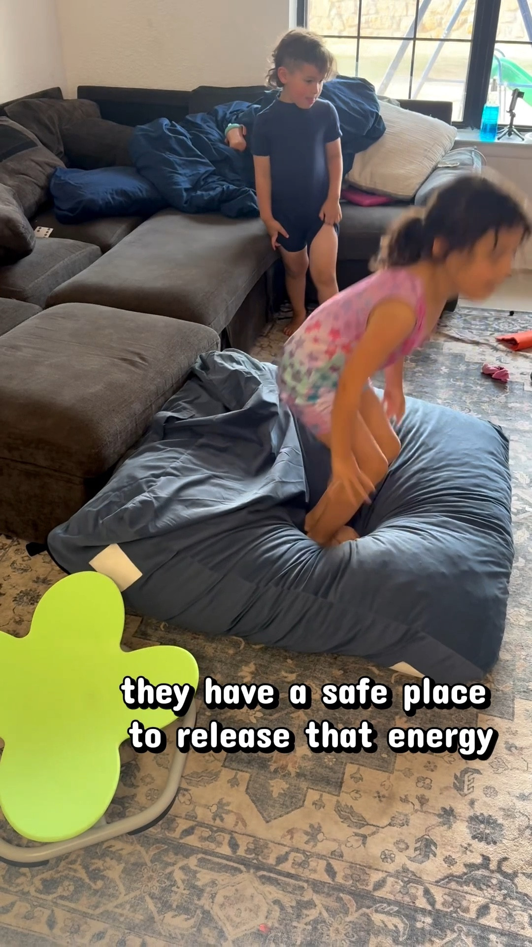 A crash pad might be one of the easiest ways to support kids with sensory needs 💛
It helps with:
✔️ deep pressure input
✔️ calming big emotions
✔️ safe jumping and crashing
✔️ better focus after movement
If your child loves to jump, crash, or needs help calming down, this can make a huge difference at home.

#LTKmomlife #LTKHome #LTKKids