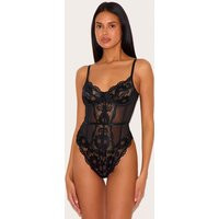 Black Underwired Cage Lace Body | PrettyLittleThing IE