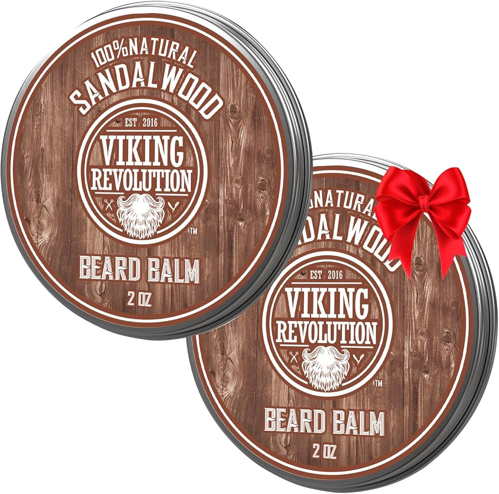 Viking Revolution Sandalwood Beard Balm - Beard Butter with Argan Oil, Beard Softener for Men wit... | Amazon (US)
