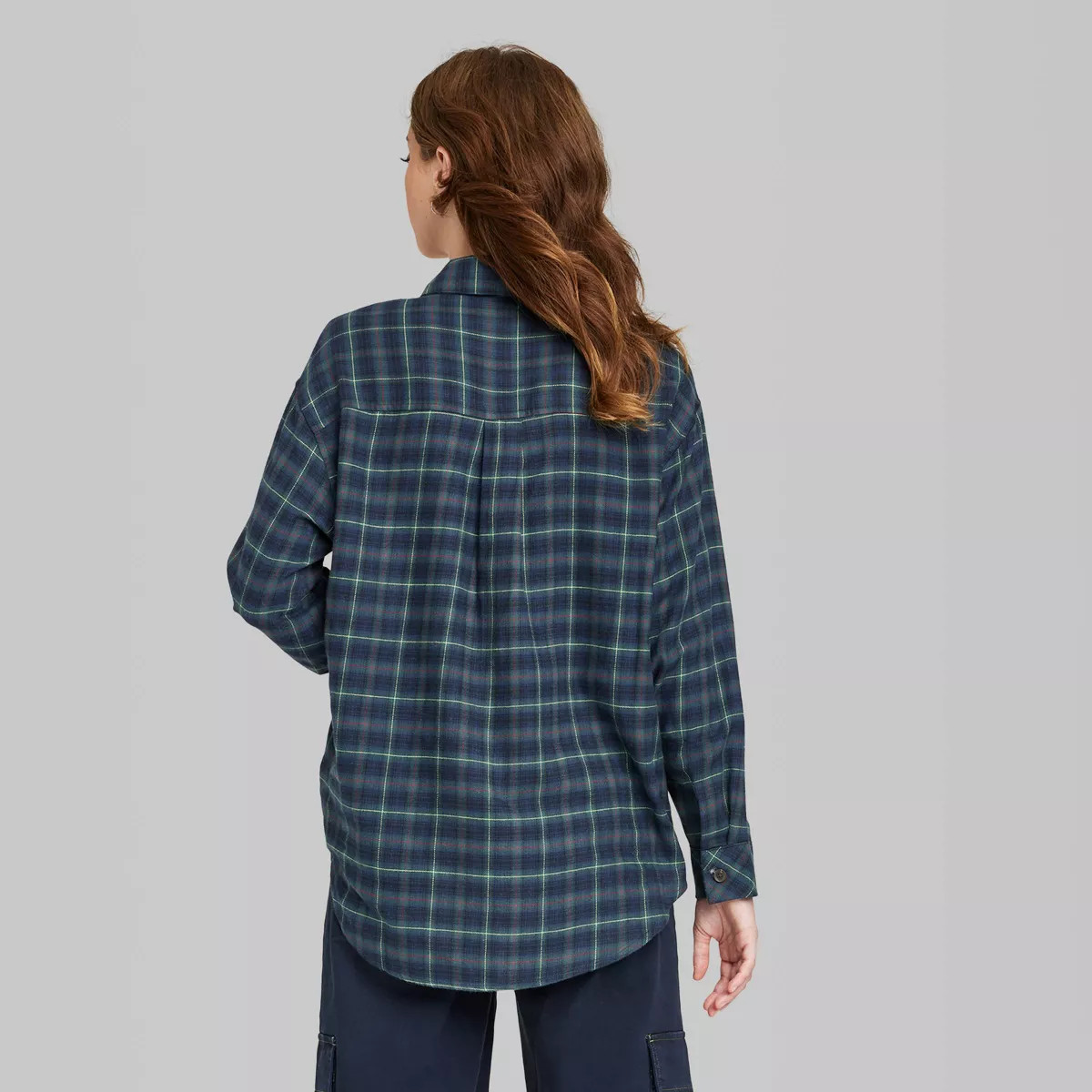 Women's Oversized Button-Down Flannel Shirt - Wild Fable™ Plaid | Target