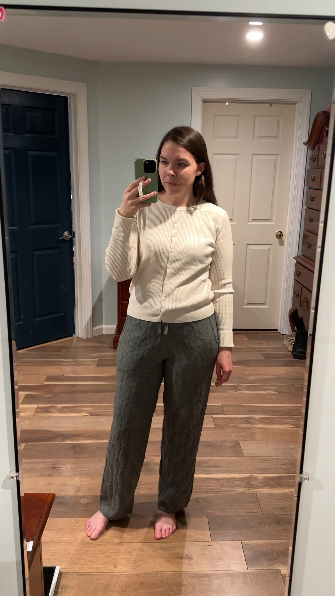 A cute lightweight cardigan and comfy cable knit pants! 

#LTKFindsUnder50 #LTKGiftGuide #LTKootd