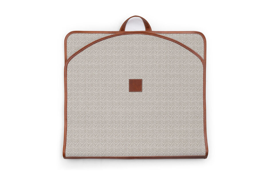 Gatwick Garment Bag - Leather Patch | Barrington Gifts