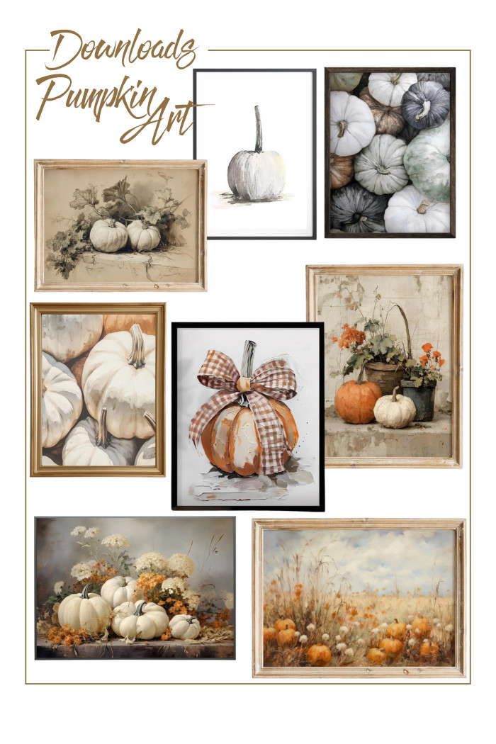 You can NEVER have too many pumpkins! 🎃 These stunning fall fine art downloads are the easiest way to refresh your space for autumn. Print at home or your local shop - works on everything from canvas to fabric! Perfect for gallery walls, mantels, or even as screensavers. 
#pumpkinprintables #fallhomedecor #digitaldownloads #pumpkinseason #cozydecor #printableart 

 #LTKSeasonal #LTKHome #LTKFamily