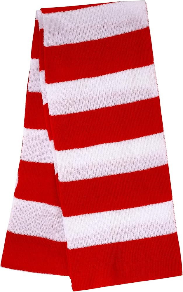 Dxhycc Black and Gray Striped Scarf - Soft Knit Winter Men's Scarf - Cosplay Costume Accessory fo... | Amazon (US)