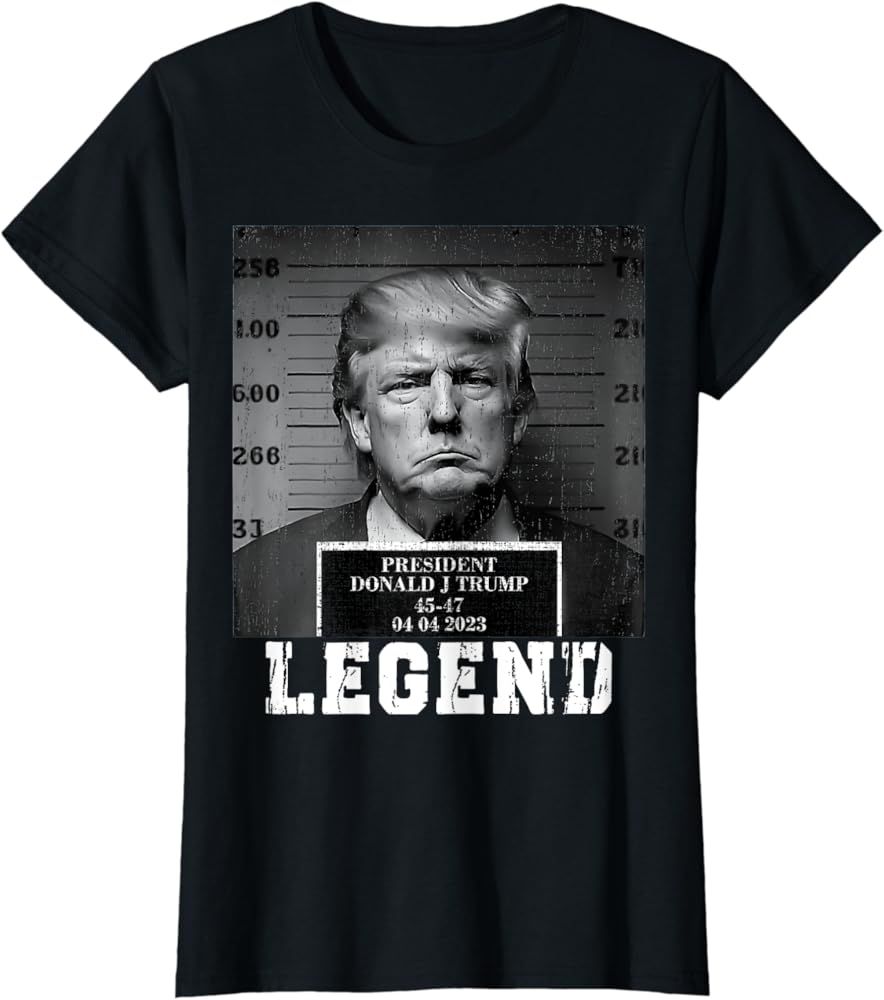 Trump 2024 Mugshot President Legend T-Shirt | Amazon (US)