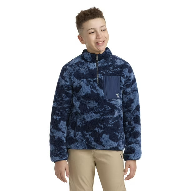 Hurley Boys Sherpa Quarter Zip Pullover | Sam's Club