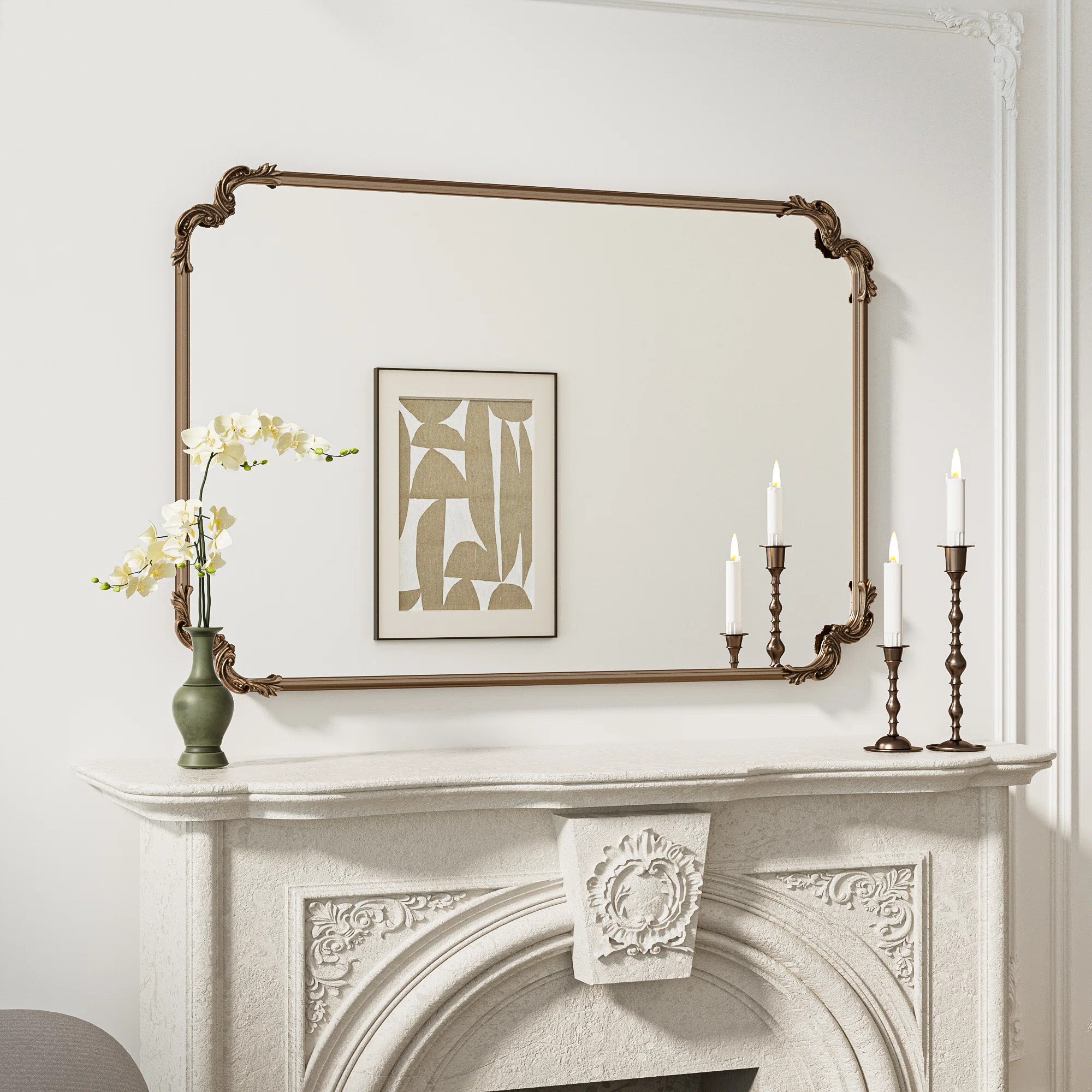 Genan Accent Mirror Rectangle Decorative Wall Mirror Vintage Mirror | Wayfair North America