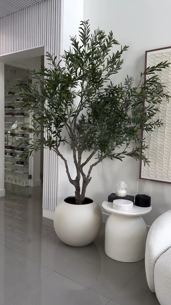Unboxing the viral @costco 8 foot olive tree 🫒 🌴 
My take…I love it and is great quality for the price! I couldn’t find one at my local Costco, so I did order it online and it arrived without and damages! 

Let me know any questions you have!