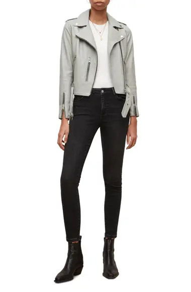 AllSaints Balfern Leather Biker Jacket | Nordstrom