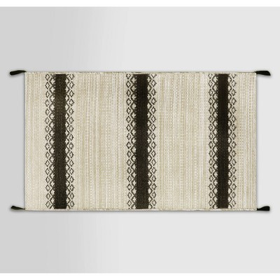 Outdoor Rug Argyle Stripe Black - Threshold™ | Target